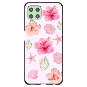 Picasee Samsung Galaxy A22 A225F 4G Hülle - Schwarzes Silikon - Blush Lagoon
