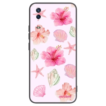 Picasee Vivo Y11s Hülle - Schwarzes Silikon - Blush Lagoon