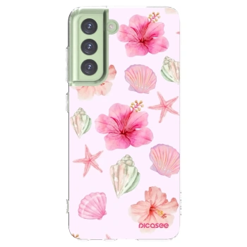 Picasee Samsung Galaxy S21 FE 5G Hülle - Transparentes Silikon - Blush Lagoon