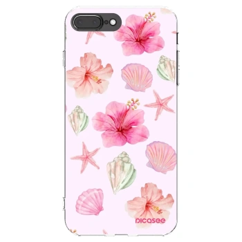Picasee Apple iPhone 7 Plus Hülle - Transparentes Silikon - Blush Lagoon