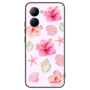 Picasee Realme C33 (2023) Hülle - Schwarzes Silikon - Blush Lagoon
