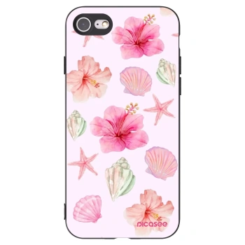 Picasee Apple iPhone 8 Hülle - Schwarzes Silikon - Blush Lagoon