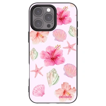Picasee Apple iPhone 16 Pro Max Hülle - Schwarzes Silikon - Blush Lagoon