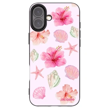 Picasee Apple iPhone 16 Plus Hülle - Schwarzes Silikon - Blush Lagoon