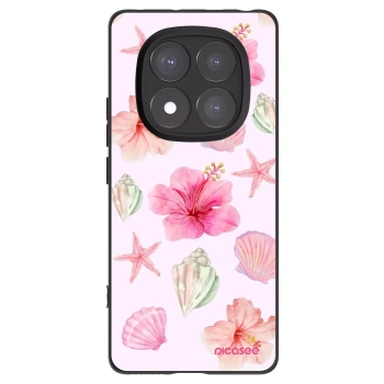 Picasee Xiaomi Redmi Note 14 Pro 5G Hülle - Schwarzes Silikon - Blush Lagoon