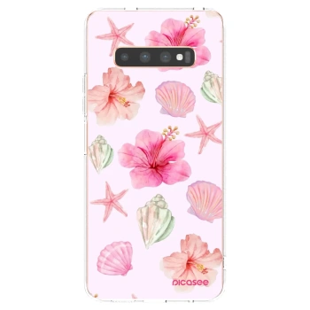 Picasee Samsung Galaxy S10 Plus G975 Hülle - Transparentes Silikon - Blush Lagoon