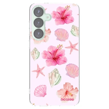 Picasee Samsung Galaxy S25+ 5G Hülle - Transparentes Silikon - Blush Lagoon