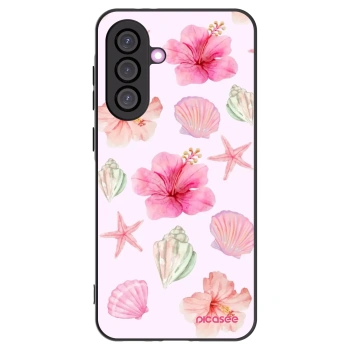 Picasee Samsung Galaxy A56 5G A566B Hülle - Schwarzes Silikon - Blush Lagoon