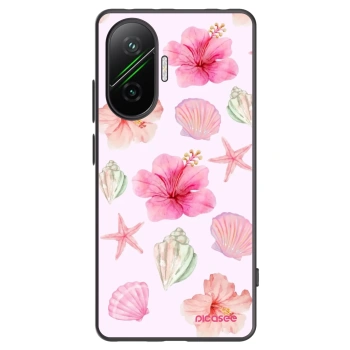 Picasee Xiaomi Poco F7 Pro 5G Hülle - Schwarzes Silikon - Blush Lagoon