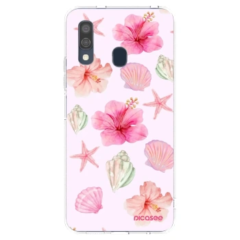 Picasee Samsung Galaxy A40 A405F Hülle - Transparentes Silikon - Blush Lagoon