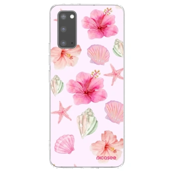Picasee Samsung Galaxy S20 G980F Hülle - Transparentes Silikon - Blush Lagoon