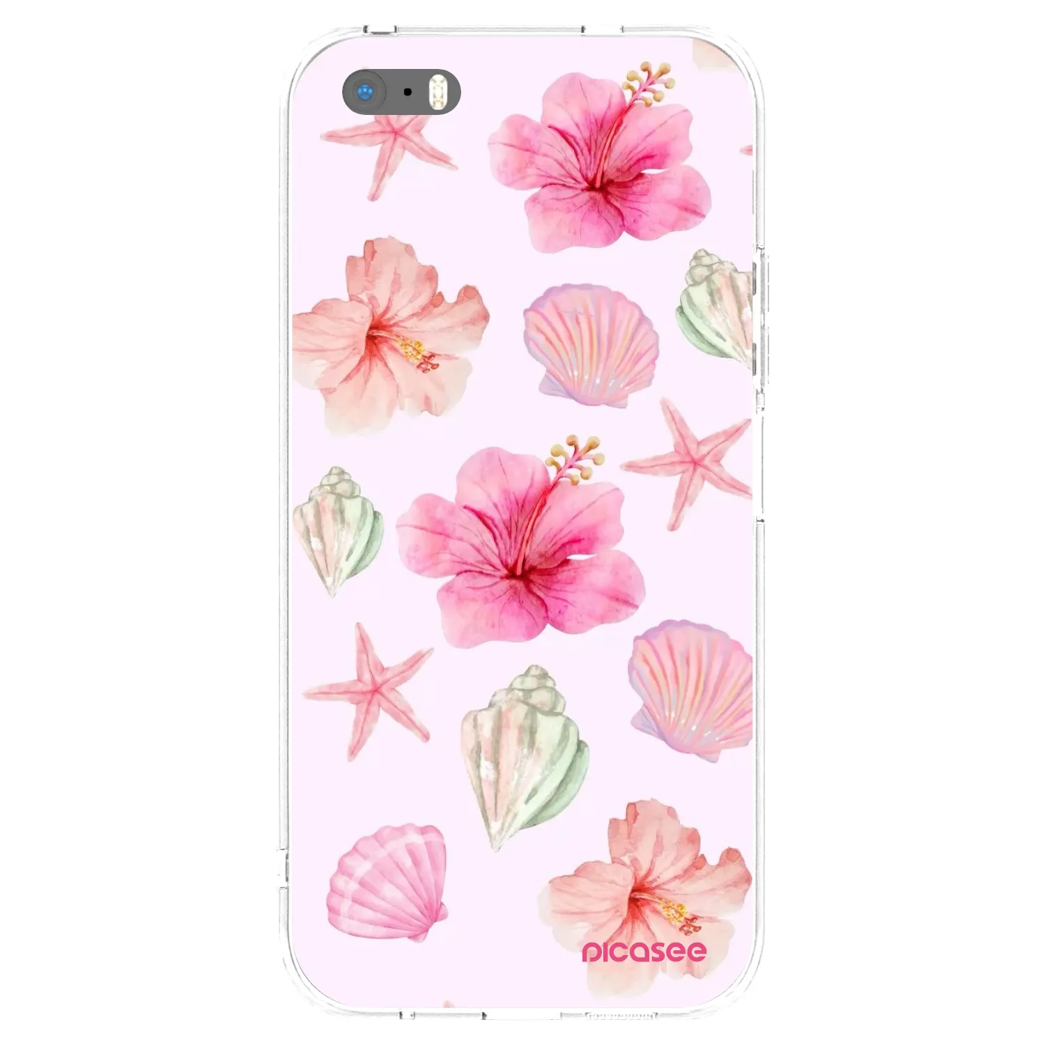 Picasee Apple iPhone 5/5S/SE Hülle - Transparentes Silikon - Blush Lagoon