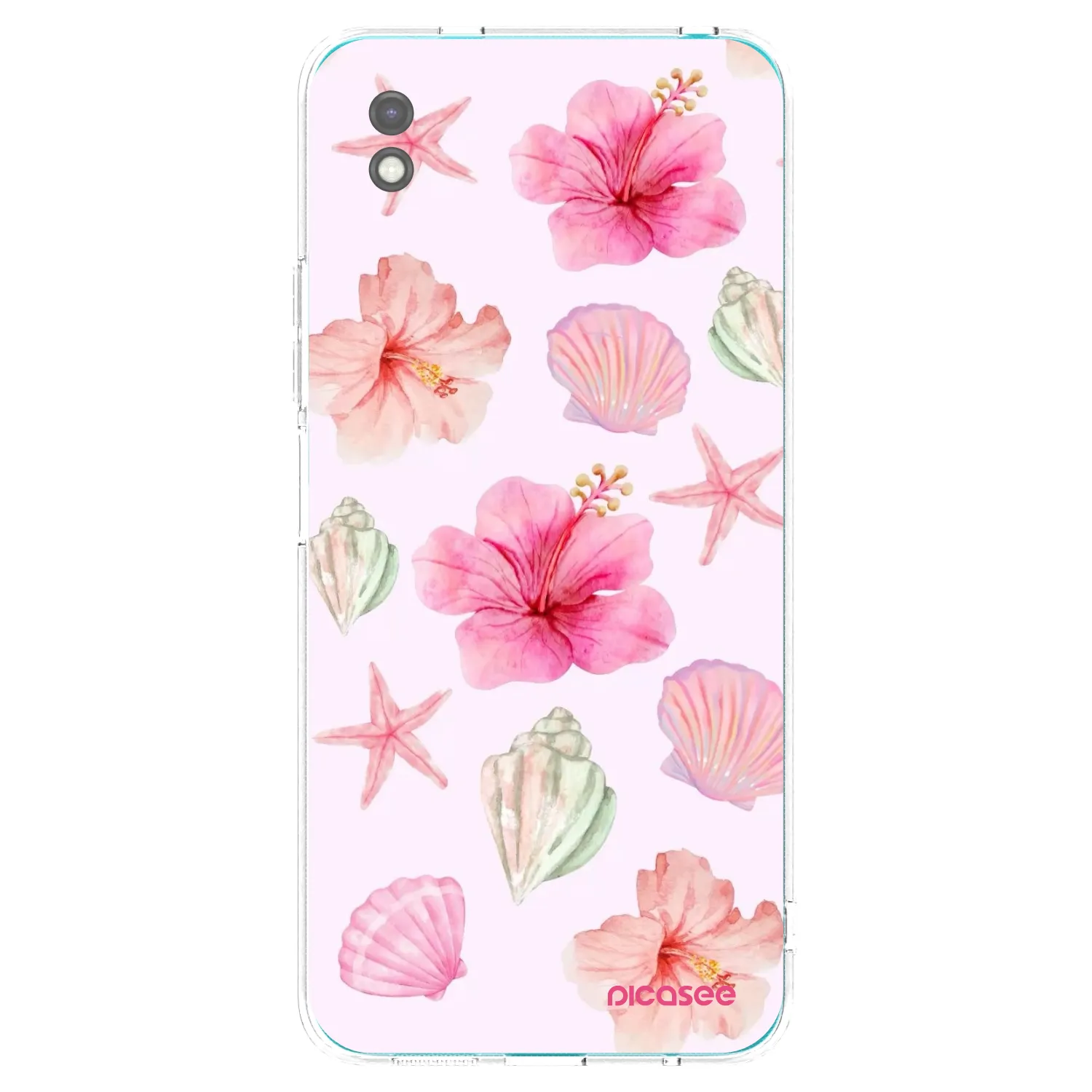 Picasee Xiaomi Redmi 9A Hülle - Schwarzes Silikon - Blush Lagoon