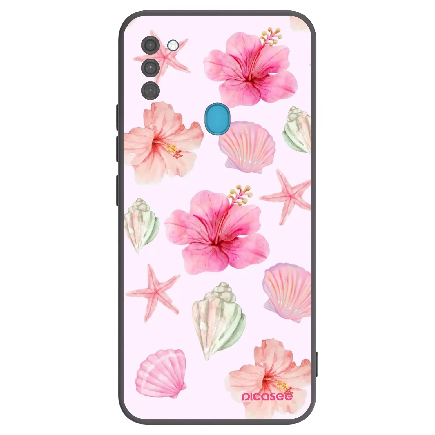 Picasee Samsung Galaxy M11 Hülle - Schwarzes Silikon - Blush Lagoon