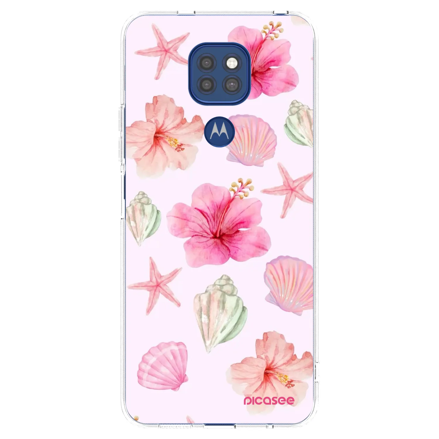 Picasee Motorola Moto G9 Play Hülle - Transparentes Silikon - Blush Lagoon