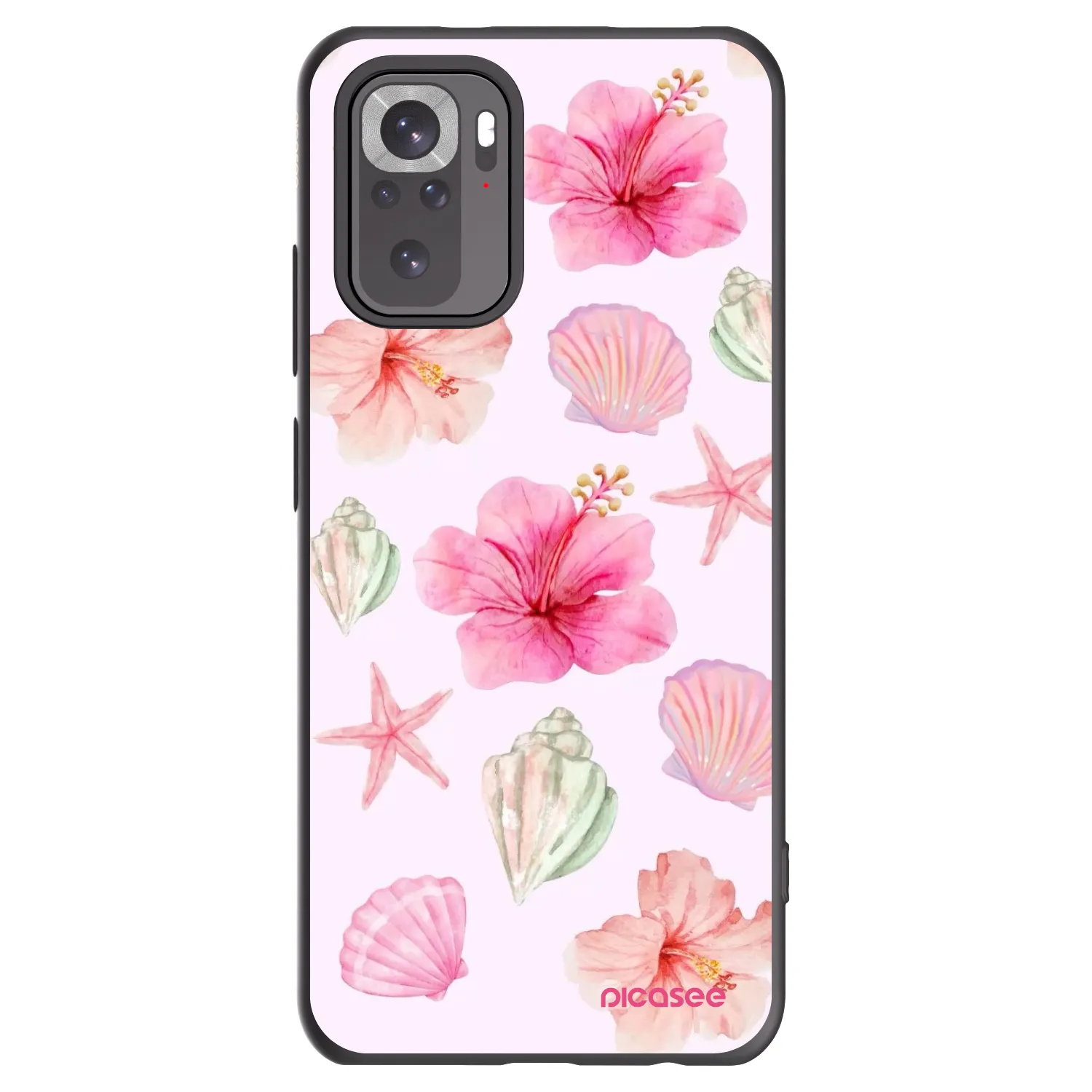 Picasee Xiaomi Redmi Note 10S Hülle - Schwarzes Silikon - Blush Lagoon