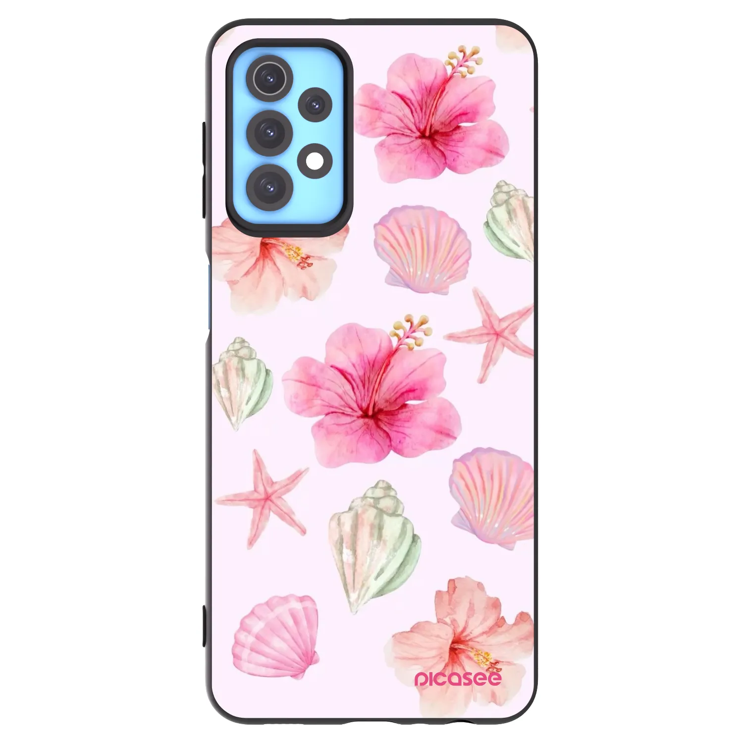 Picasee Samsung Galaxy A32 4G SM-A325F Hülle - Schwarzes Silikon - Blush Lagoon