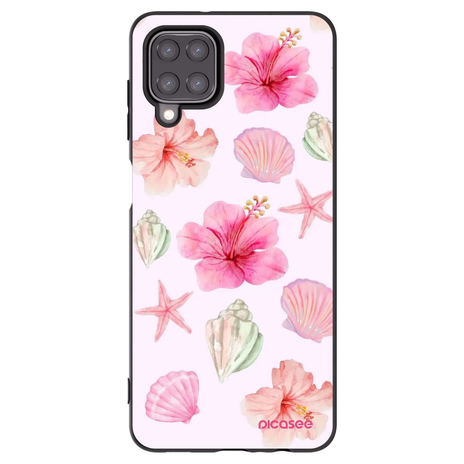 Picasee Samsung Galaxy M12 M127F Hülle - Schwarzes Silikon - Blush Lagoon