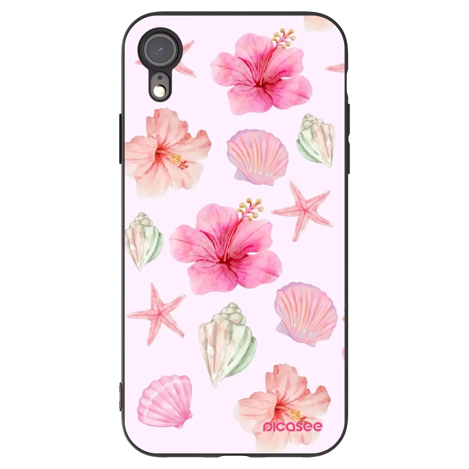 Picasee Apple iPhone XR Hülle - Schwarzes Silikon - Blush Lagoon