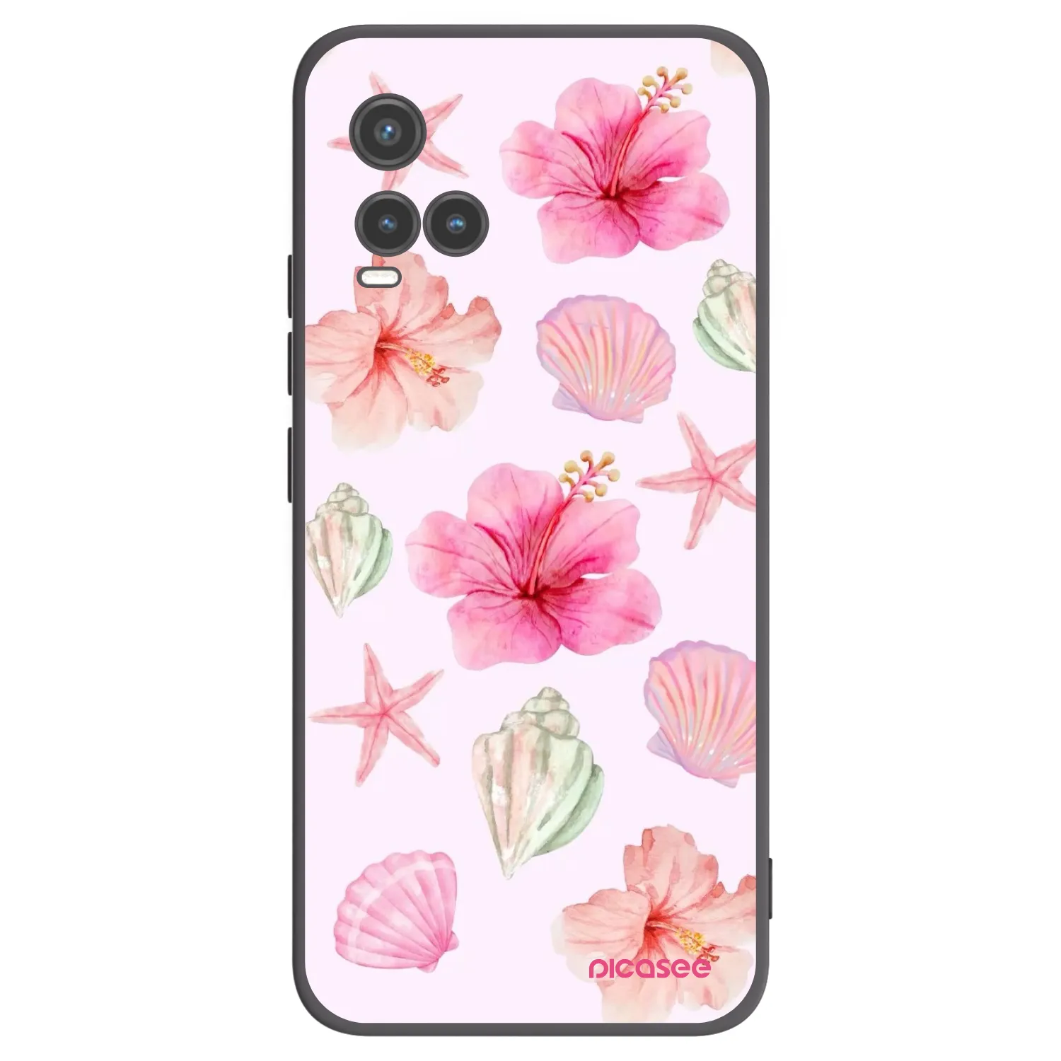 Picasee Vivo Y33s Hülle - Schwarzes Silikon - Blush Lagoon