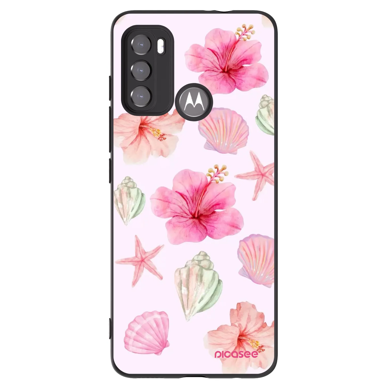 Picasee Motorola Moto G60 Hülle - Schwarzes Silikon - Blush Lagoon