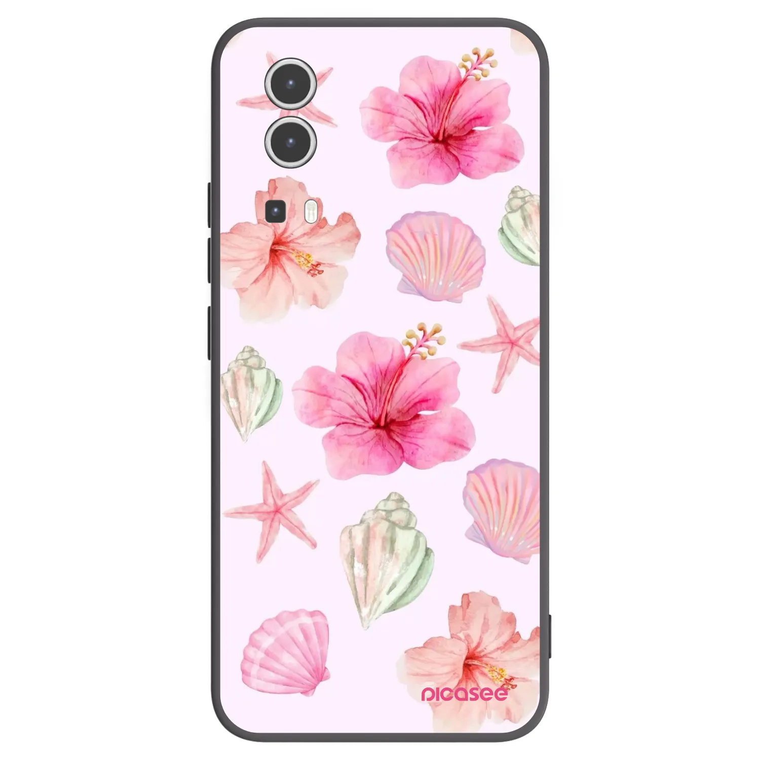 Picasee Vivo Y72 5G Hülle - Schwarzes Silikon - Blush Lagoon