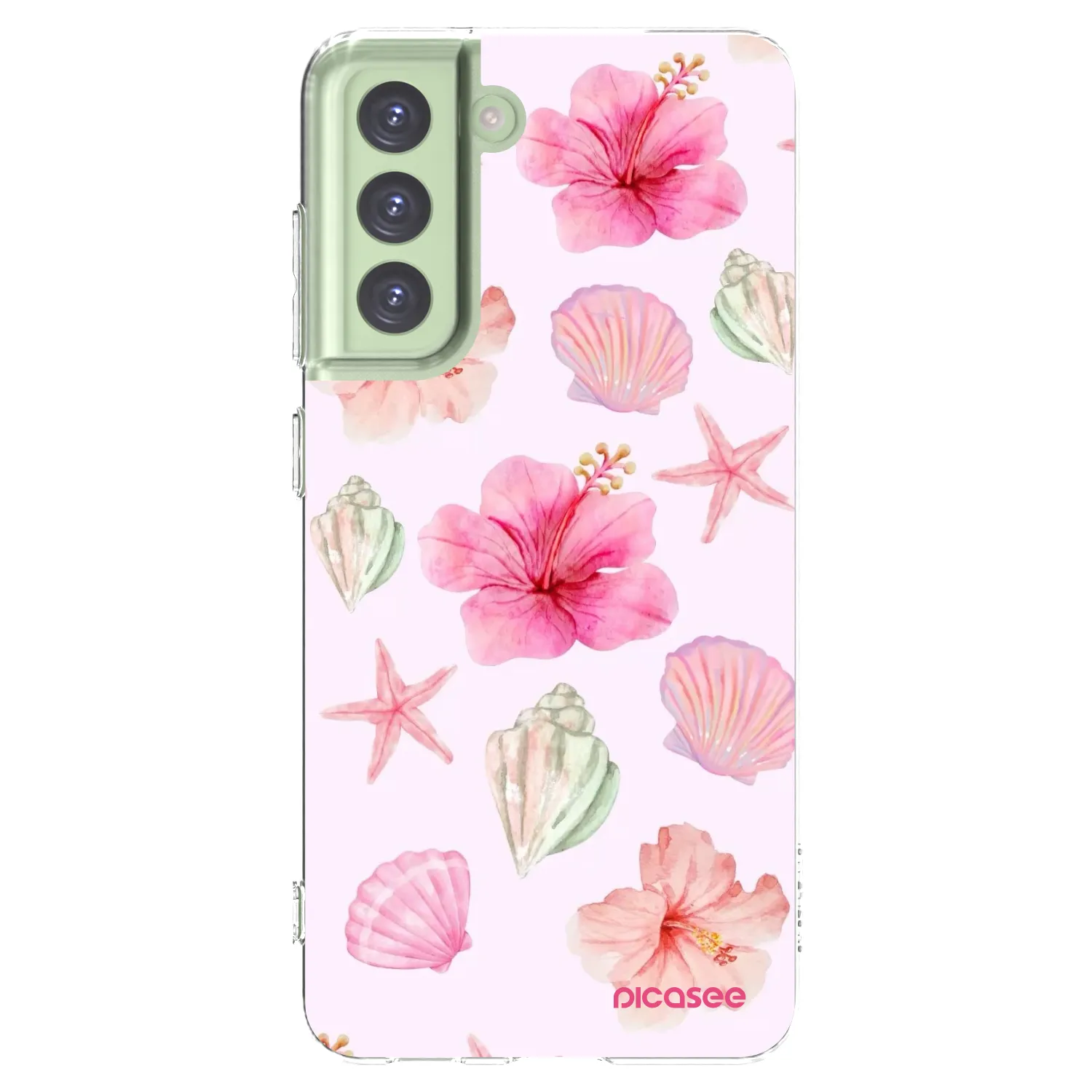 Picasee Samsung Galaxy S21 FE 5G Hülle - Transparentes Silikon - Blush Lagoon