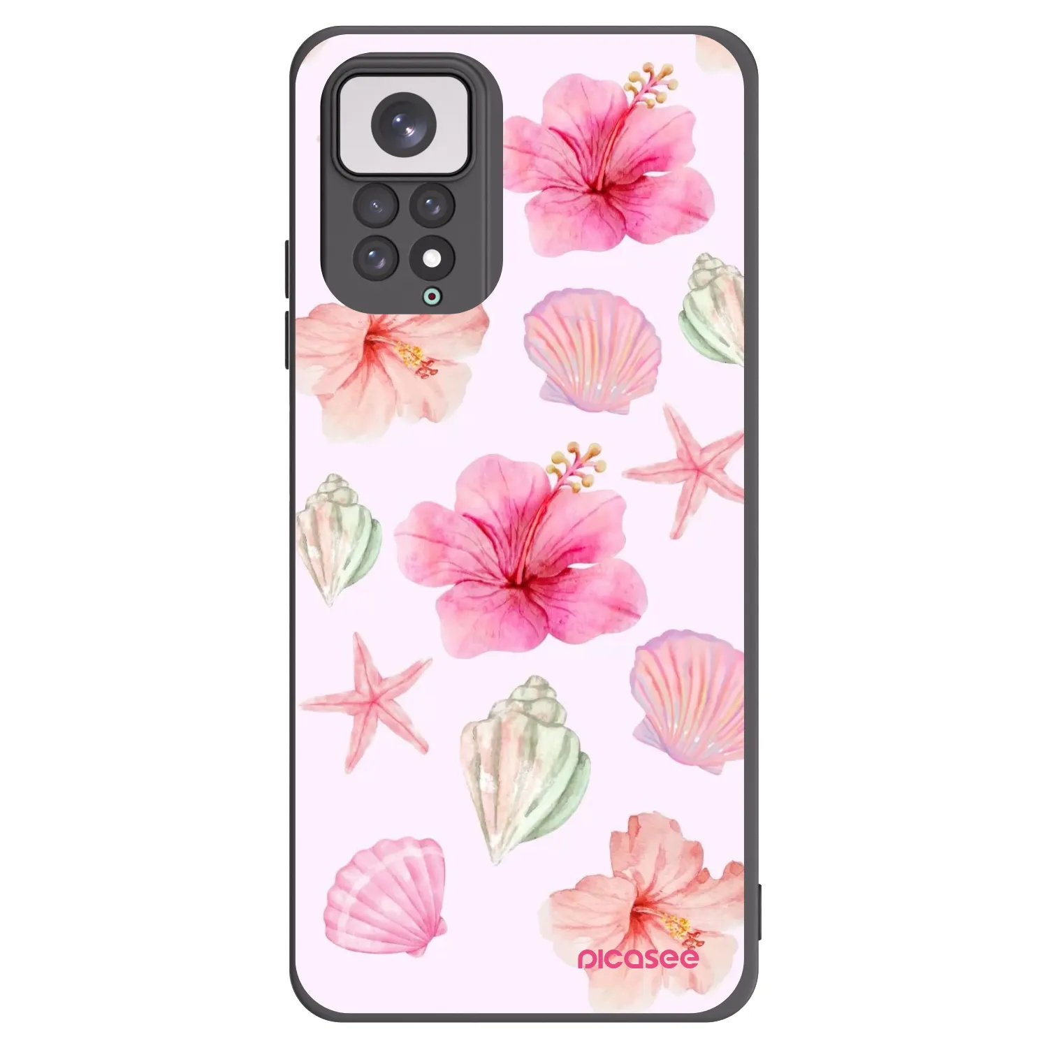 Picasee Xiaomi Redmi Note 11 Hülle - Schwarzes Silikon - Blush Lagoon
