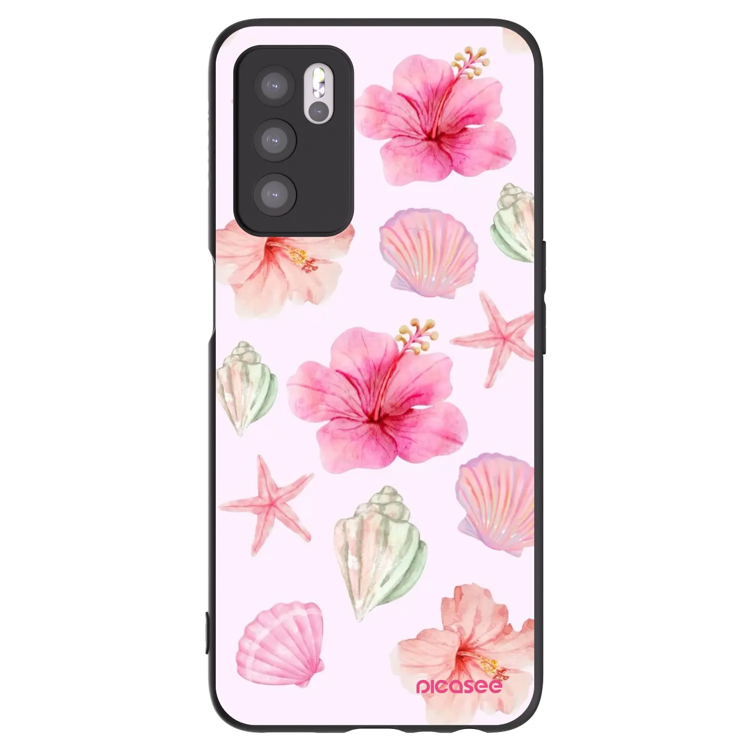 Picasee OPPO A16s Hülle - Schwarzes Silikon - Blush Lagoon