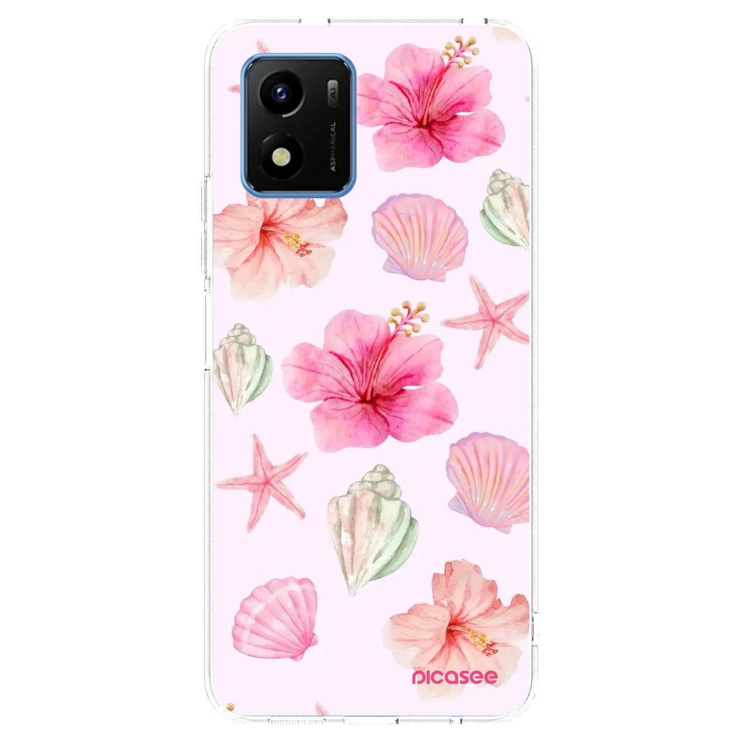 Picasee Vivo Y01 Hülle - Transparentes Silikon - Blush Lagoon