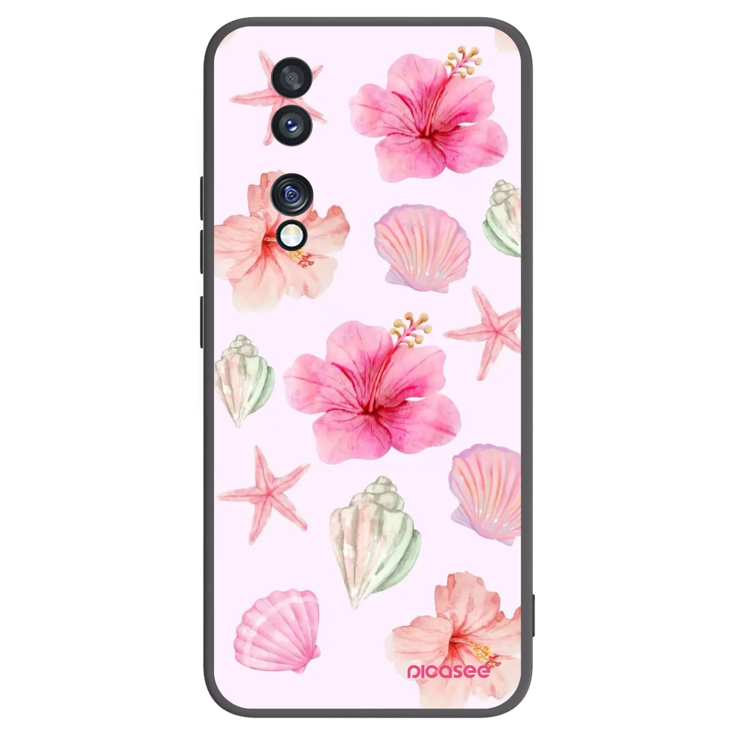 Picasee Honor 70 Hülle - Schwarzes Silikon - Blush Lagoon