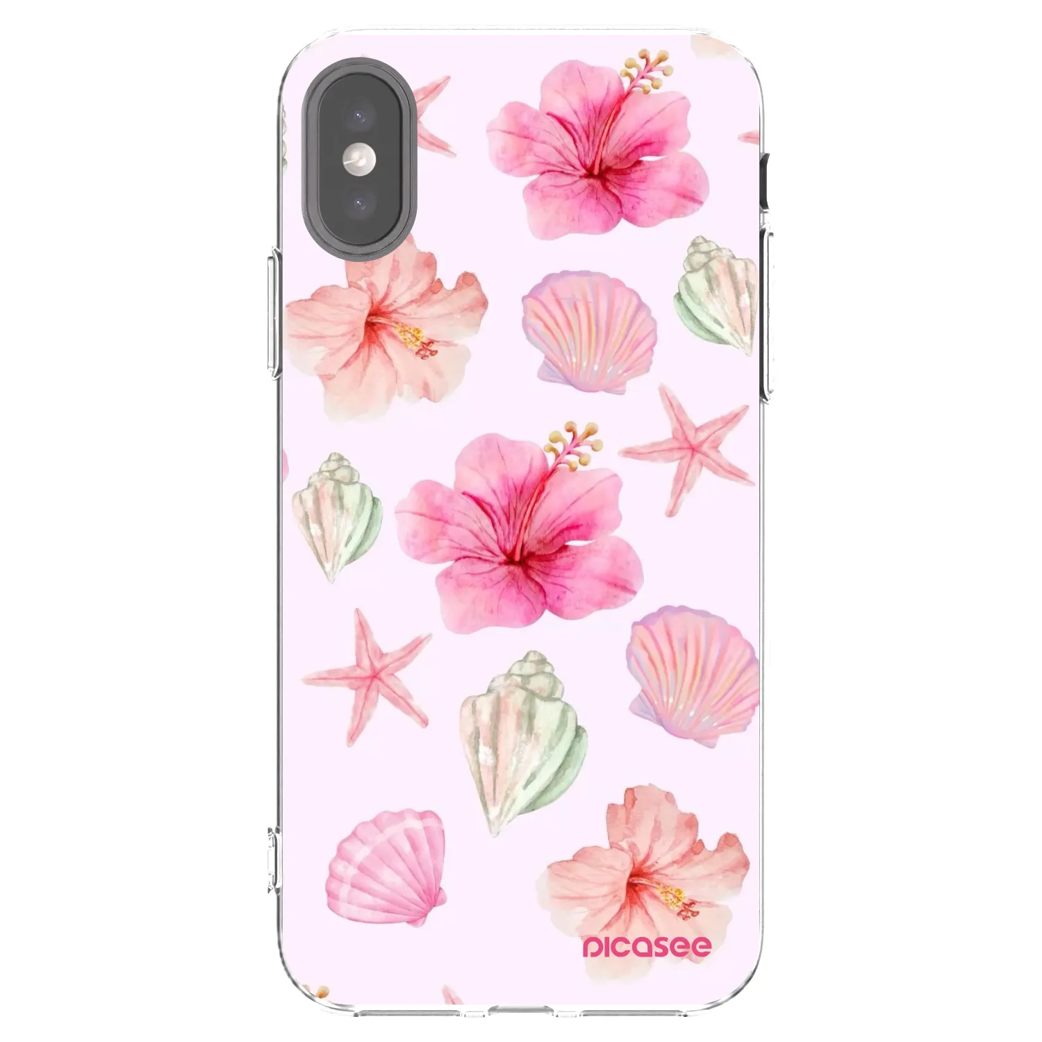 Picasee Apple iPhone X/XS Hülle - Transparentes Silikon - Blush Lagoon