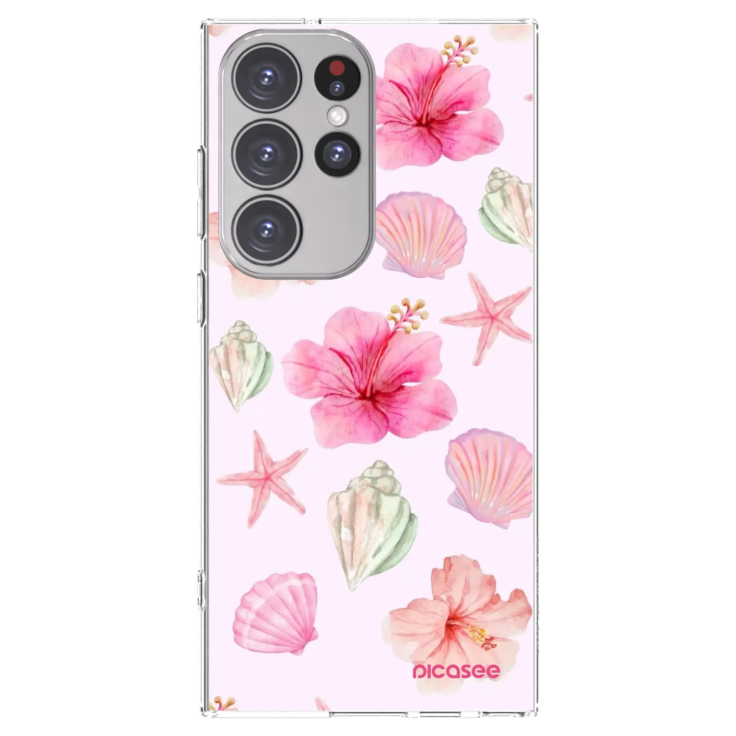 Picasee Samsung Galaxy S23 Ultra 5G Hülle - Transparentes Silikon - Blush Lagoon