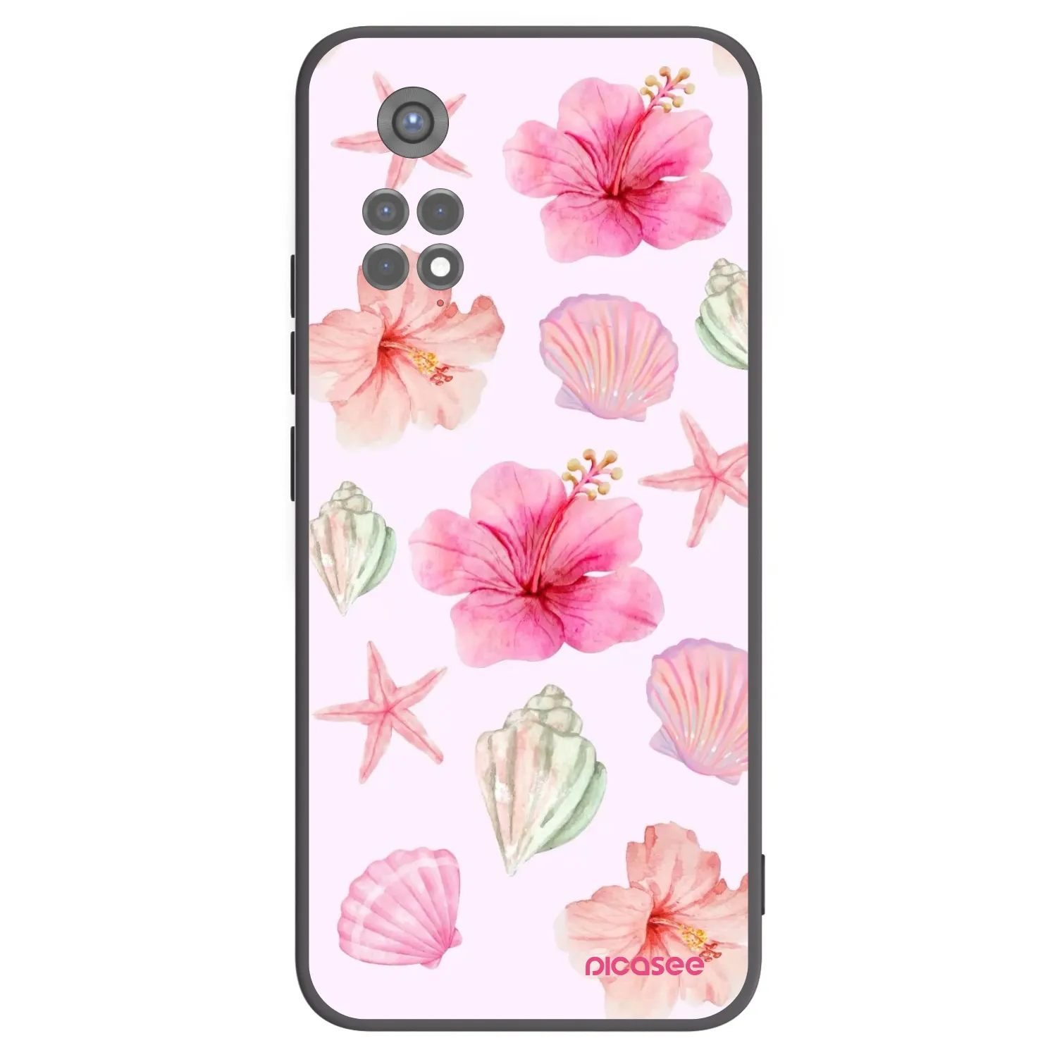 Picasee Xiaomi Redmi Note 11S 5G Hülle - Schwarzes Silikon - Blush Lagoon