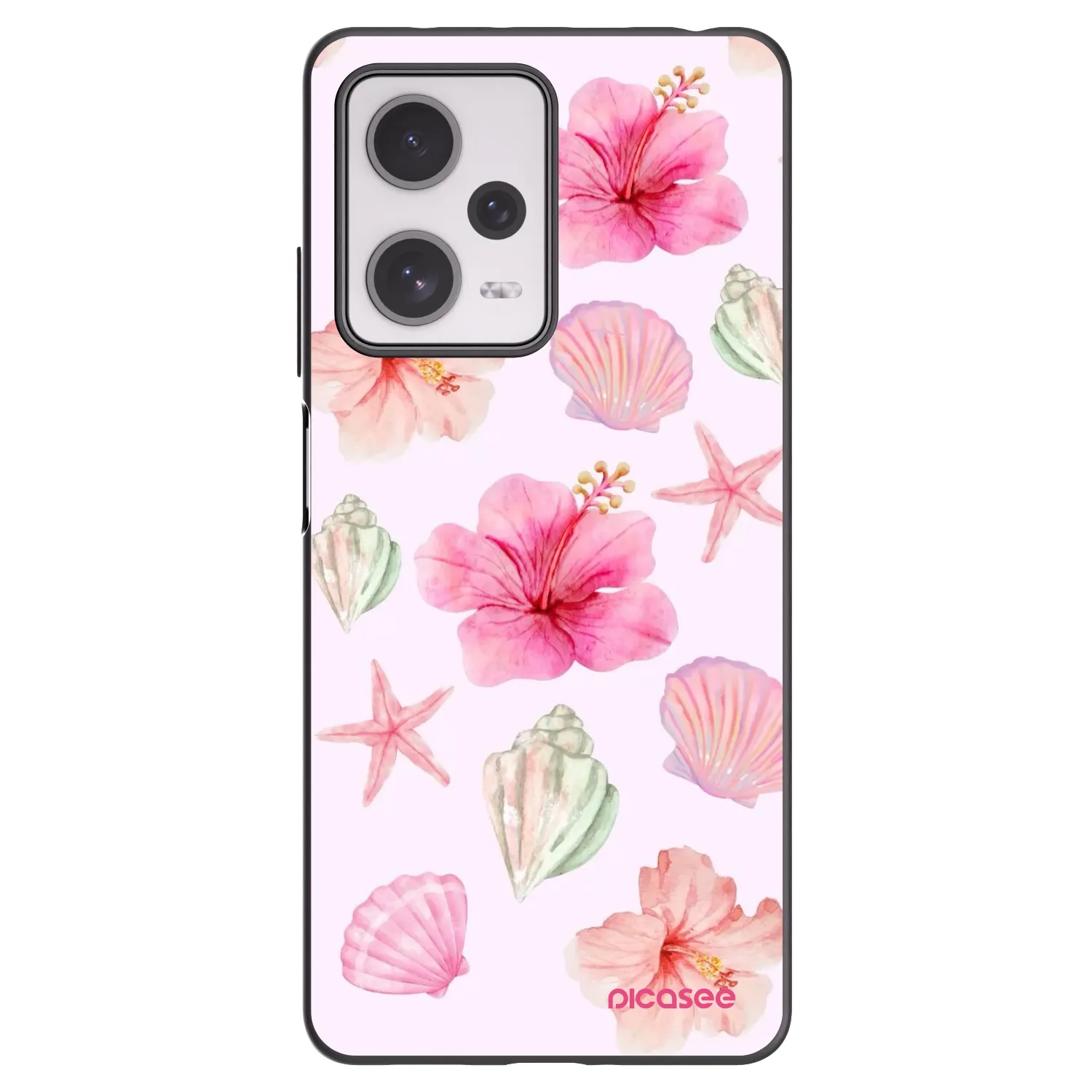 Picasee Xiaomi Redmi Note 12 Pro+ 5G Hülle - Schwarzes Silikon - Blush Lagoon