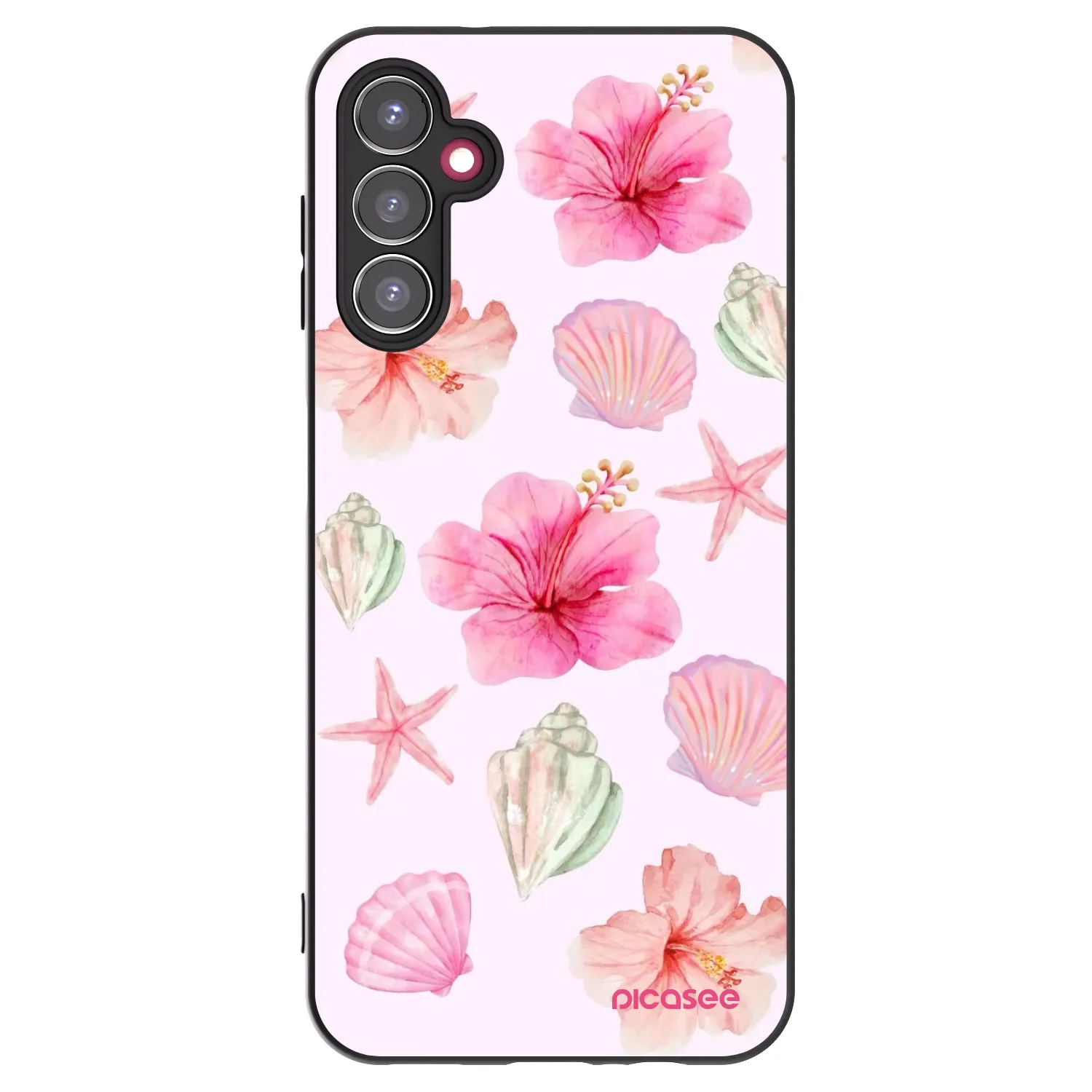 Picasee Samsung Galaxy A14 5G A146P Hülle - Schwarzes Silikon - Blush Lagoon