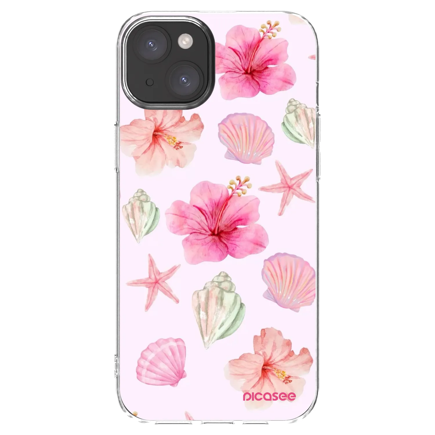 Picasee Apple iPhone 15 Plus Hülle - Transparentes Silikon - Blush Lagoon