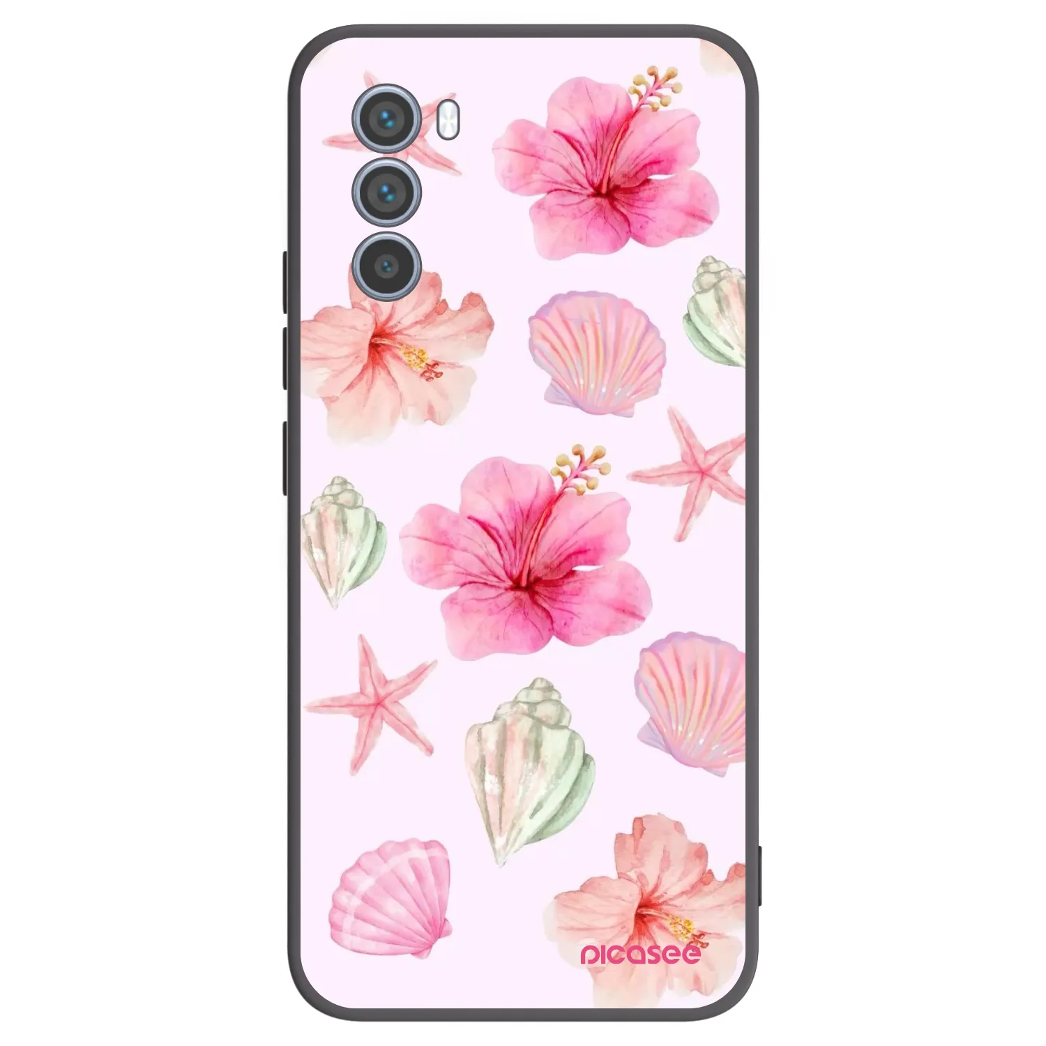 Picasee Motorola Moto G62 Hülle - Schwarzes Silikon - Blush Lagoon