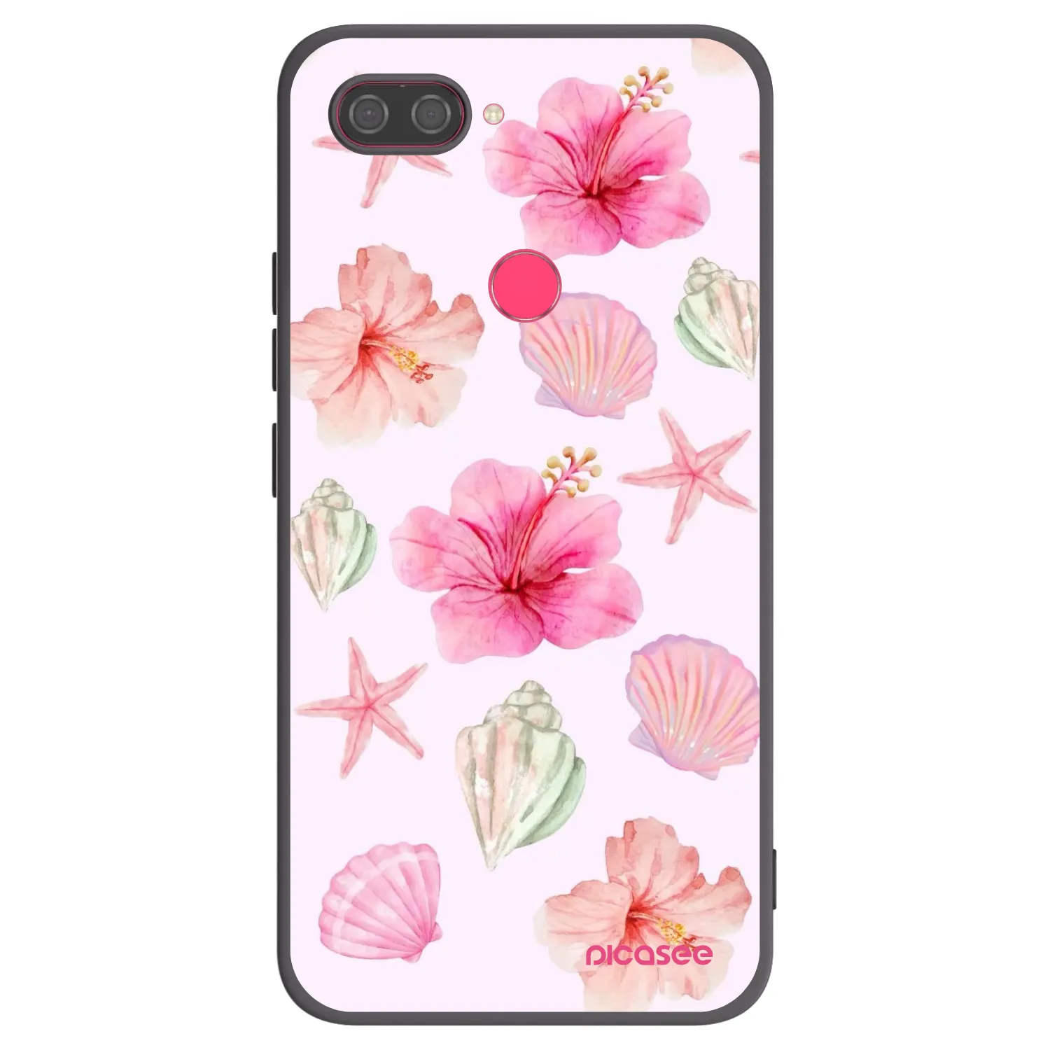 Picasee Xiaomi Mi 8 Lite Hülle - Schwarzes Silikon - Blush Lagoon