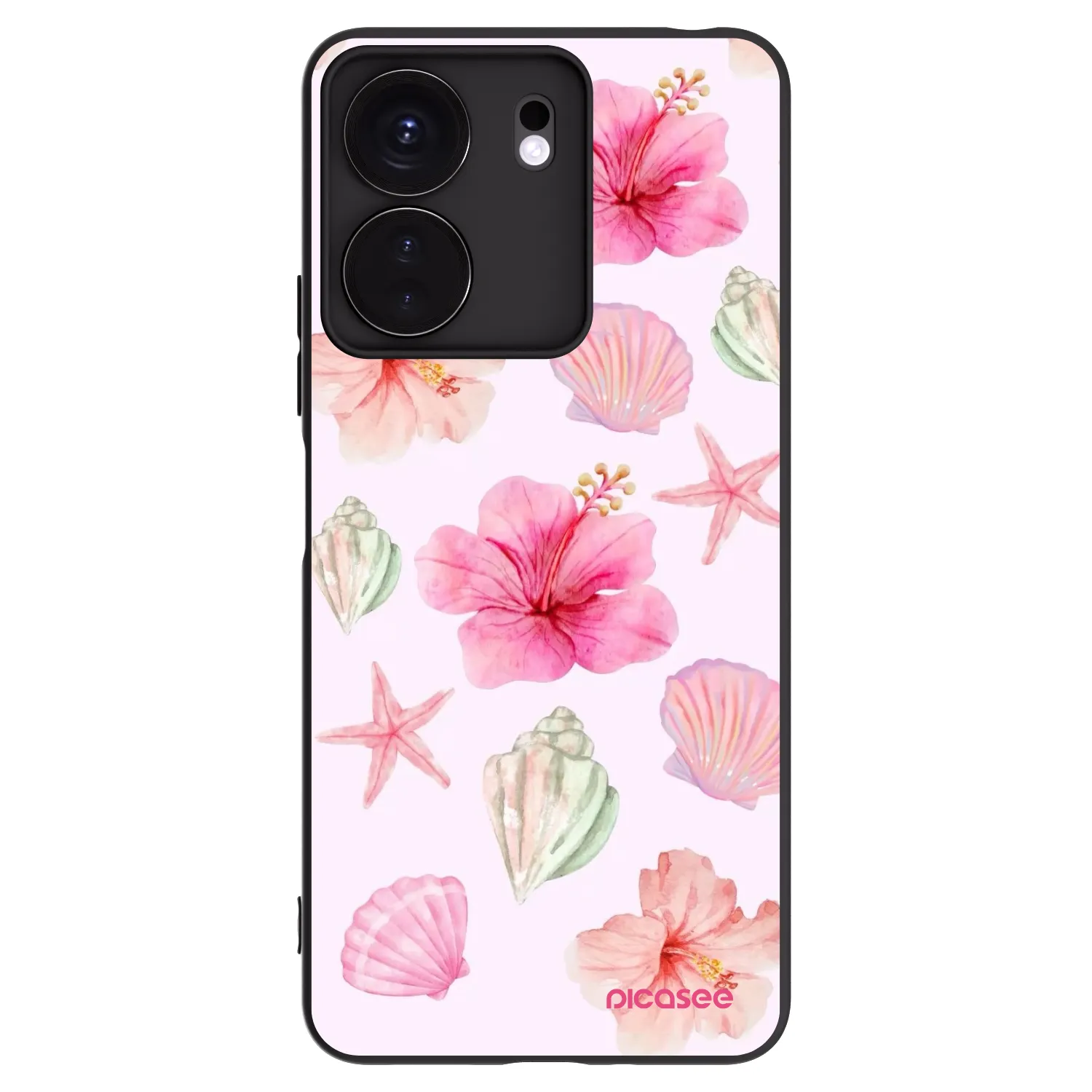 Picasee Xiaomi Redmi 13C 4G Hülle - Schwarzes Silikon - Blush Lagoon