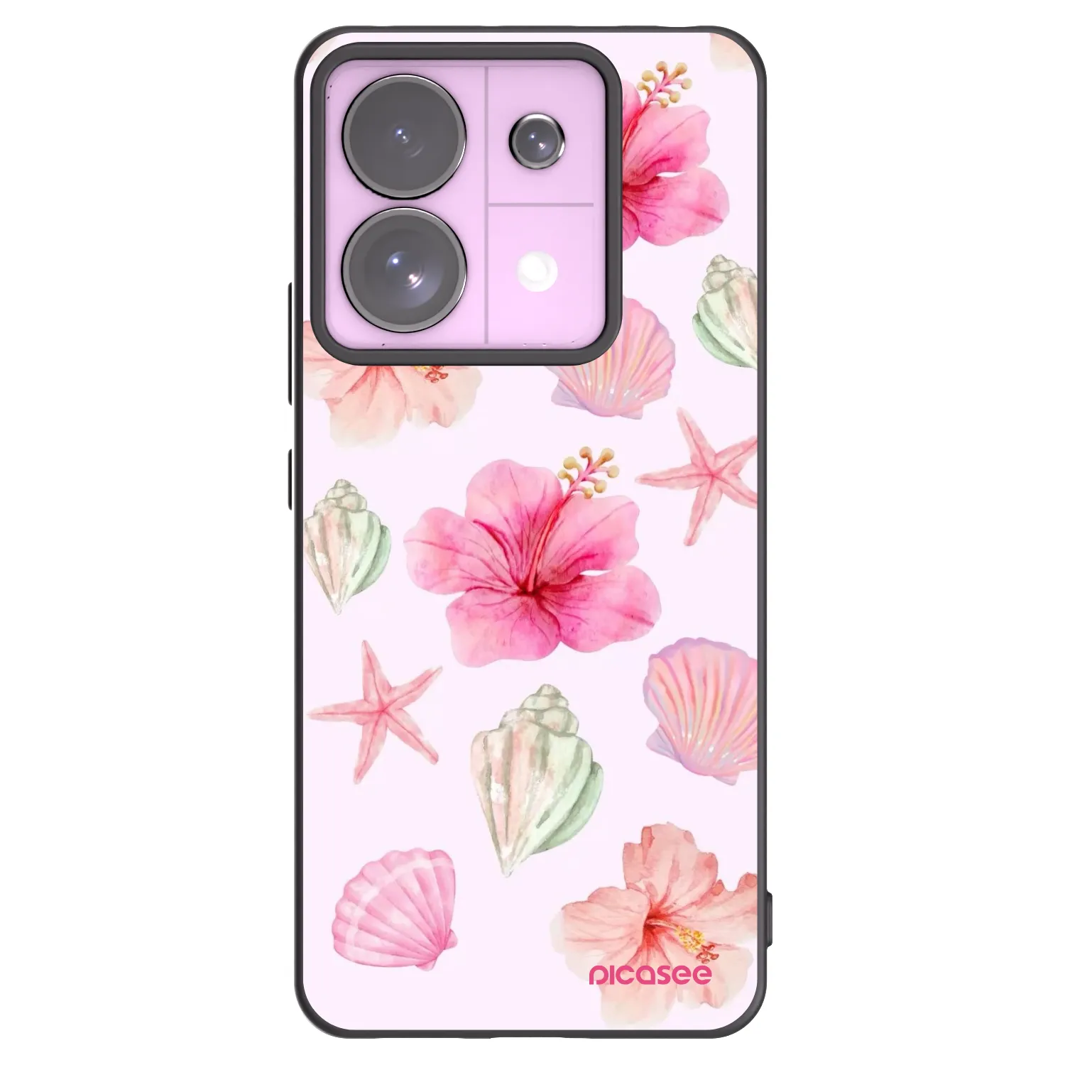 Picasee Xiaomi Redmi Note 13 Pro 5G Hülle - Schwarzes Silikon - Blush Lagoon