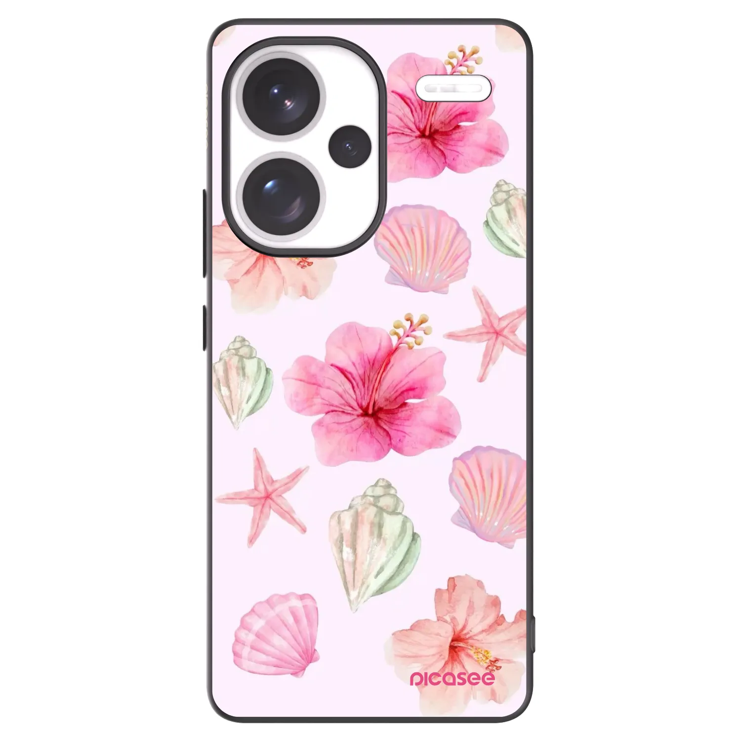 Picasee Xiaomi Redmi Note 13 Pro+ 5G Hülle - Schwarzes Silikon - Blush Lagoon