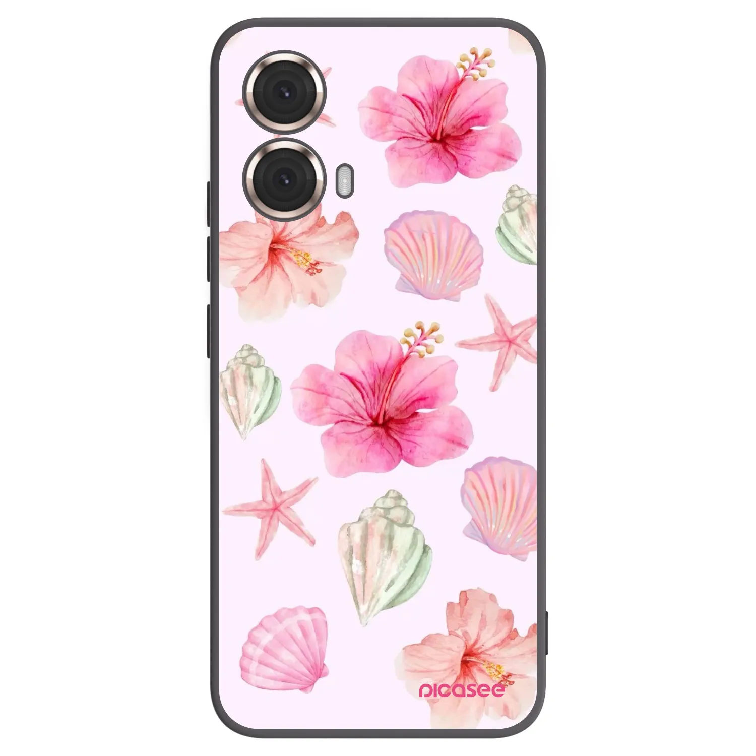 Picasee Motorola Moto G85 Hülle - Schwarzes Silikon - Blush Lagoon