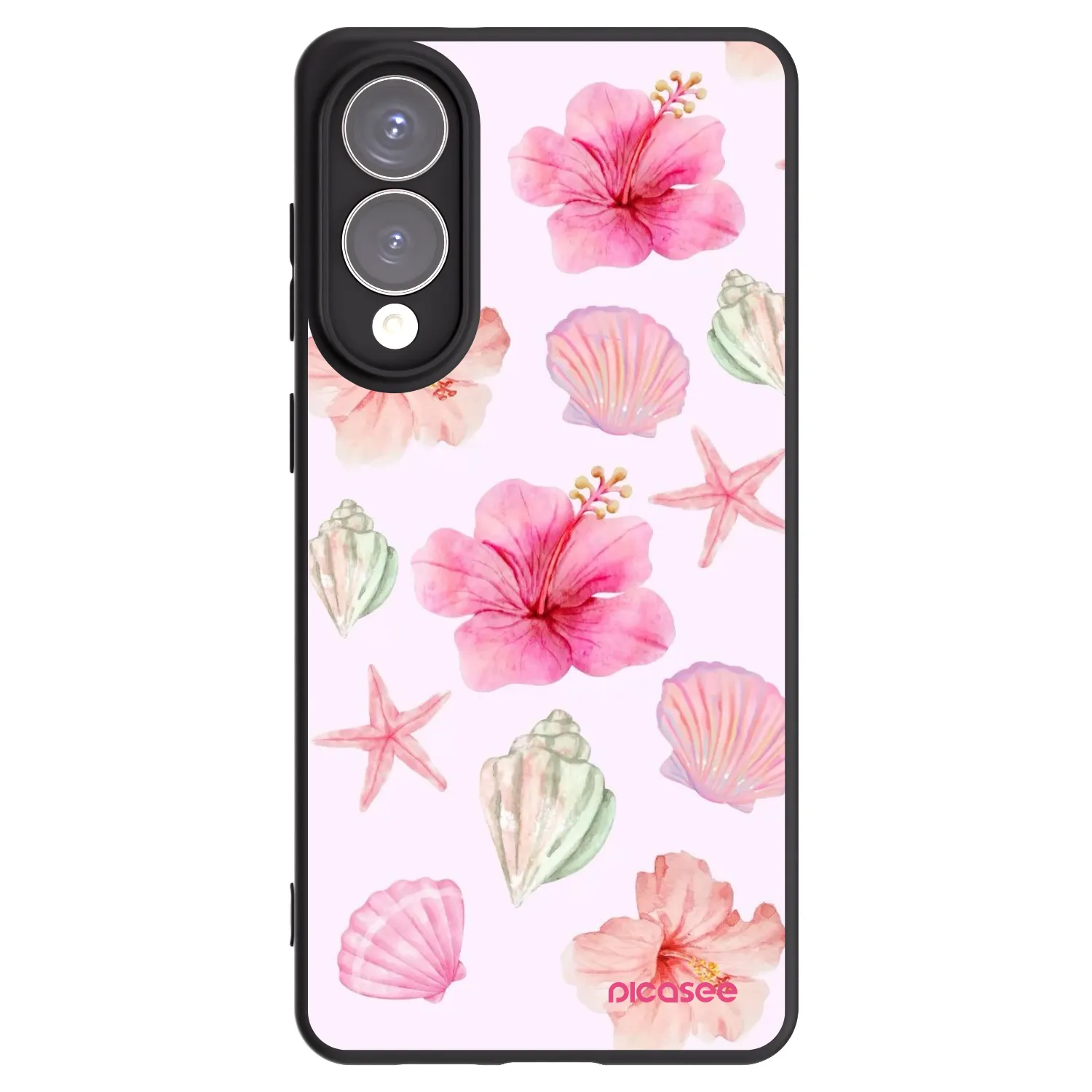 Picasee Samsung Galaxy S25 Edge 5G Hülle - Schwarzes Silikon - Blush Lagoon