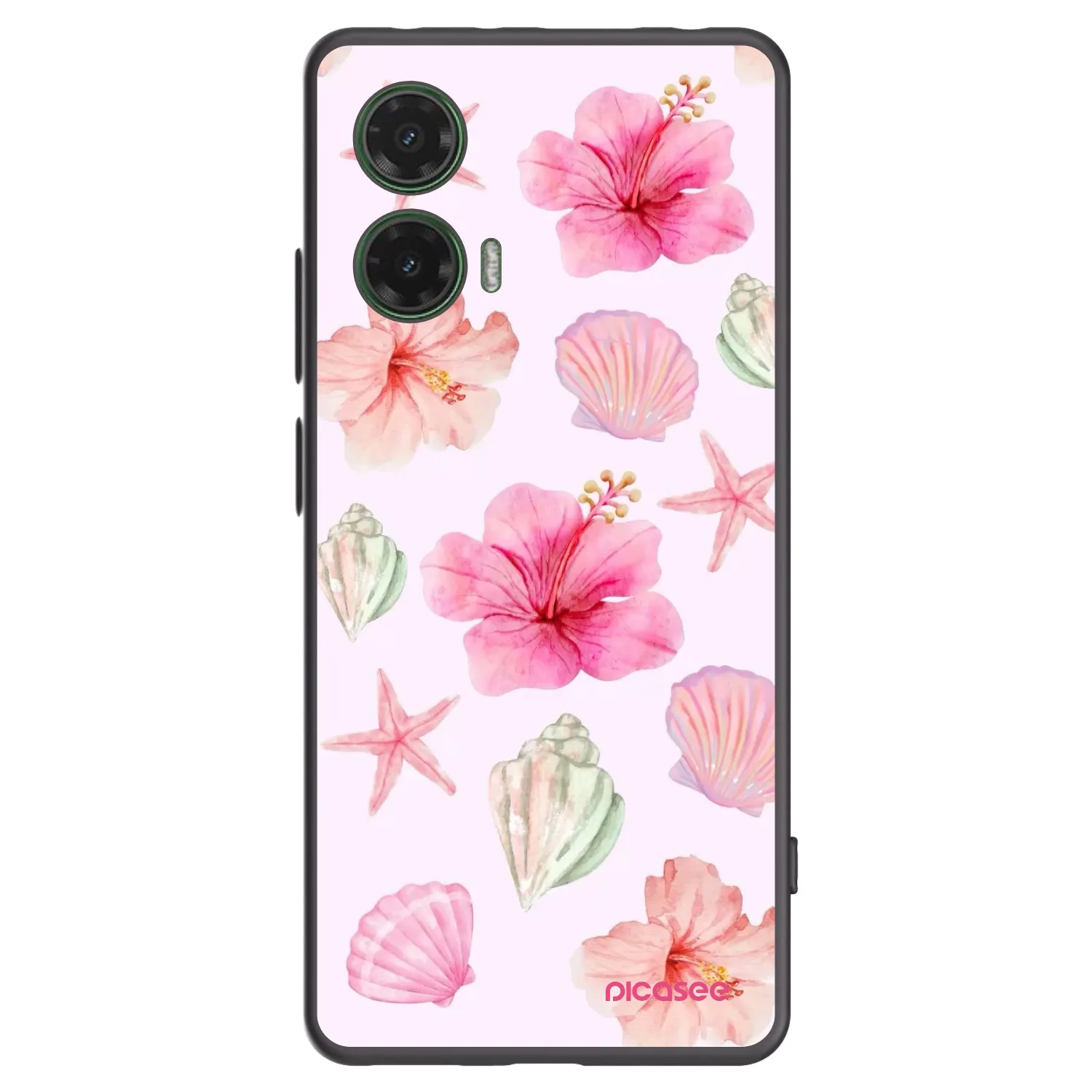 Picasee Motorola Moto G35 5G Hülle - Schwarzes Silikon - Blush Lagoon