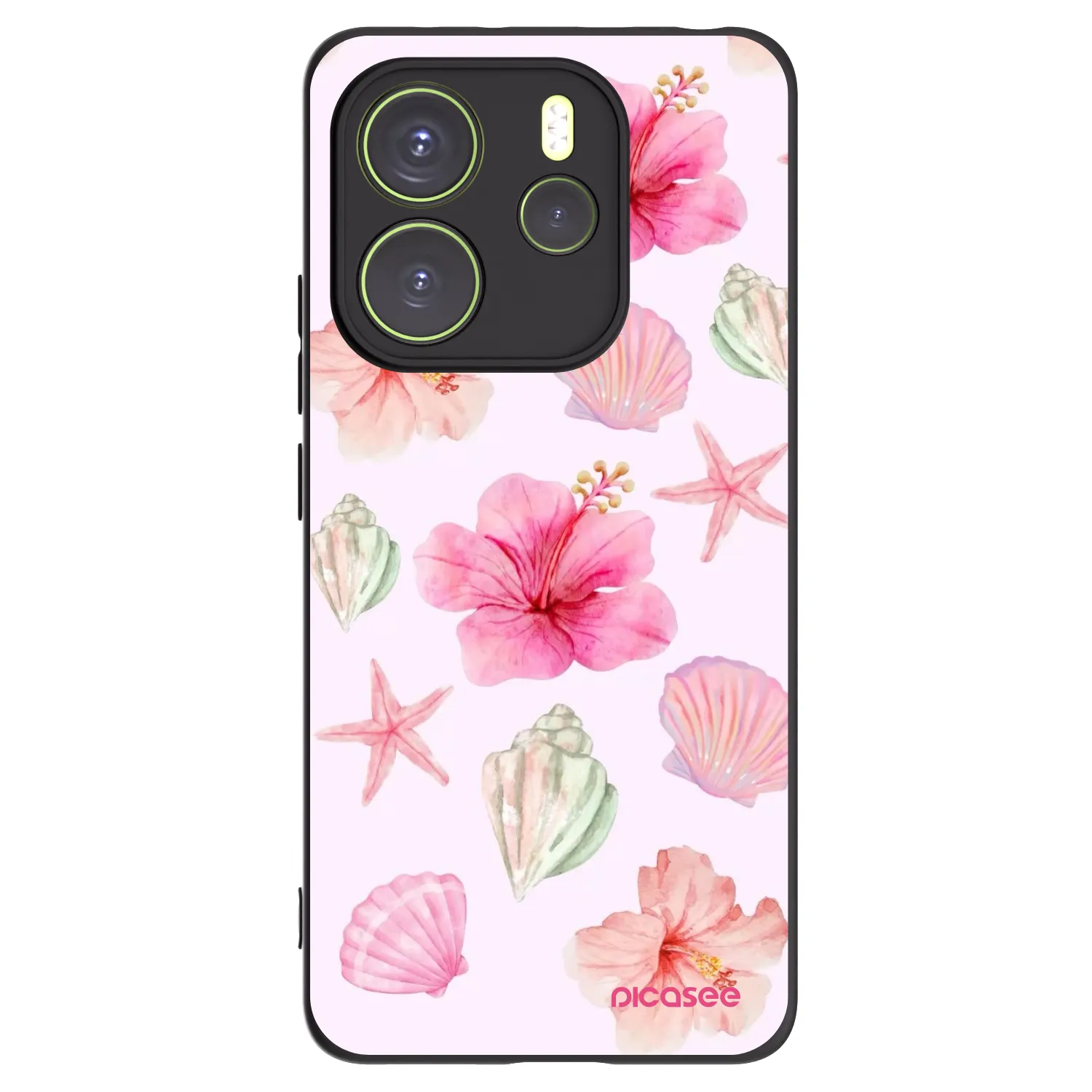Picasee Xiaomi Redmi Note 14 4G Hülle - Schwarzes Silikon - Blush Lagoon