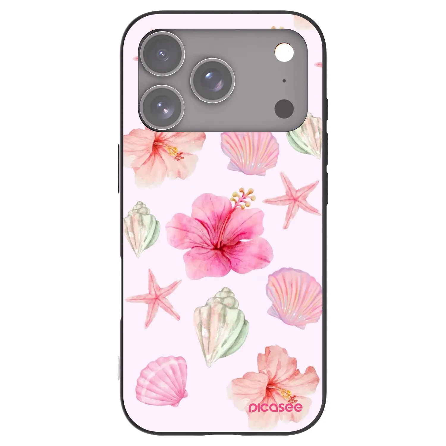 Picasee Apple iPhone 17 Pro Hülle - Schwarzes Silikon - Blush Lagoon