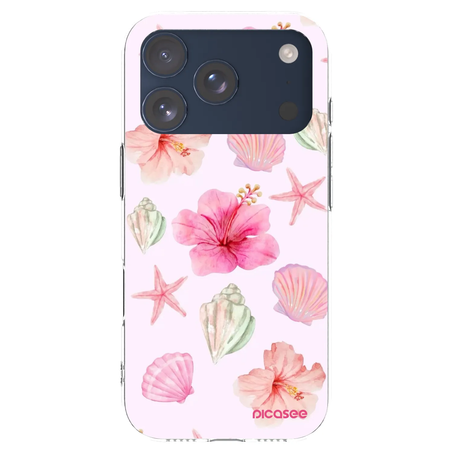 Picasee Apple iPhone 17 Pro Hülle - Transparentes Silikon - Blush Lagoon