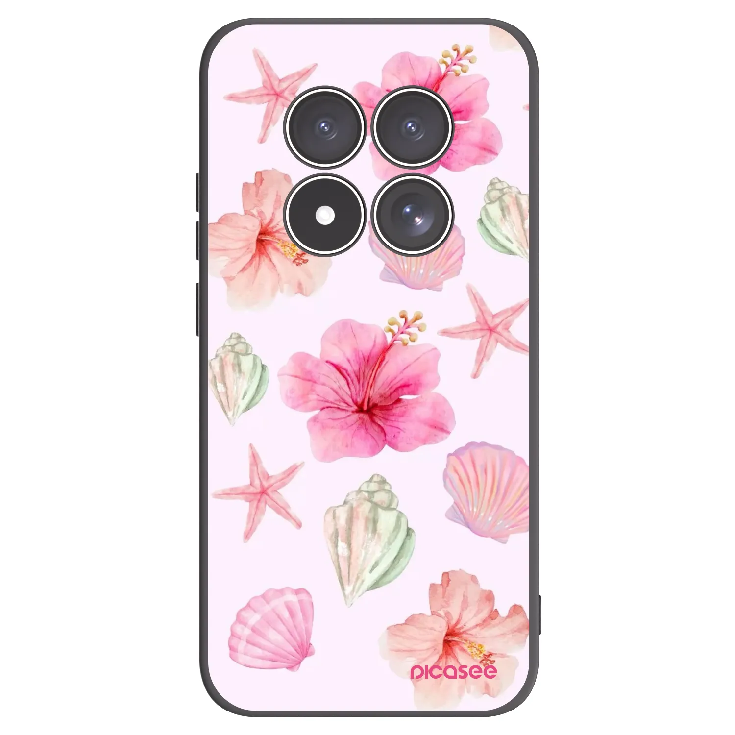 Picasee Xiaomi Redmi Note 15 Pro 4G Hülle - Schwarzes Silikon - Blush Lagoon