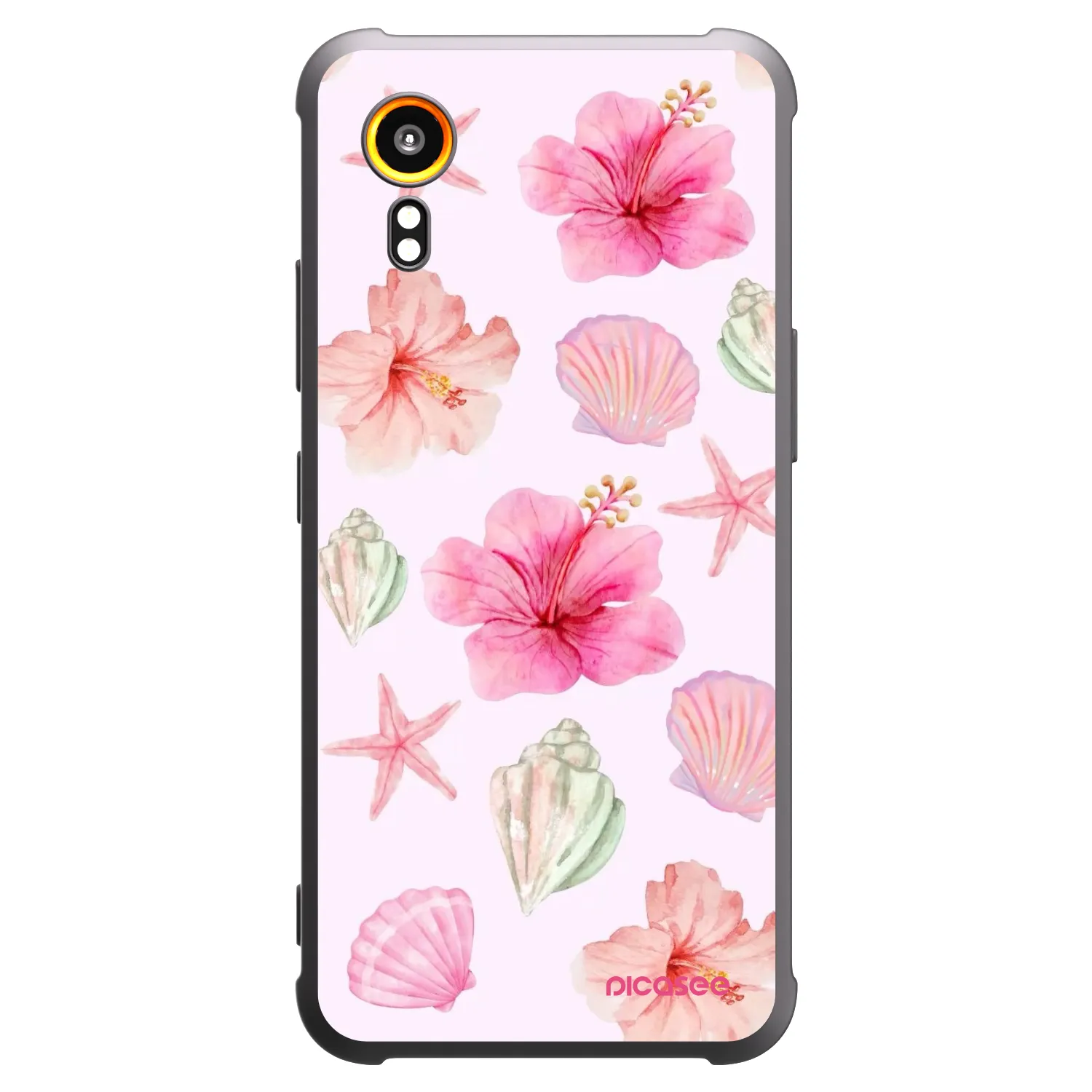 Picasee Samsung Galaxy Xcover 7 Hülle - Schwarzes Silikon - Blush Lagoon